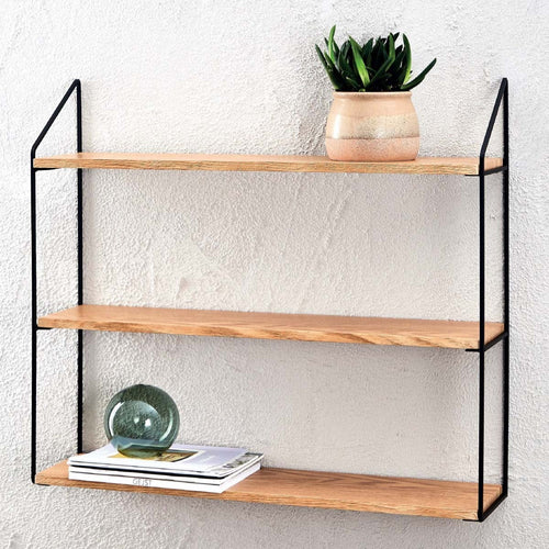 Lisomme Cara houten wandrek naturel - 60 x 54 cm - vtwonen shop