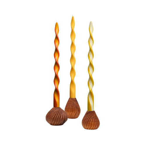 Originalhome spiraalkaars 40 cm - geel