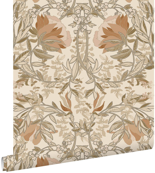 ESTAhome behang vintage bloemen in art nouveau stijl beige 53 cm x 10.05 m 139459