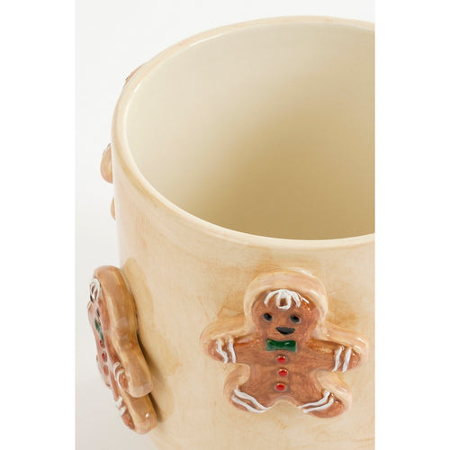 Mica Decorations Bloempot - 1 Stuk Willekeurig - Kleur/Variant Niet Kiesbaar - H15 x Ø17 cm - Dolomiet - Off-white