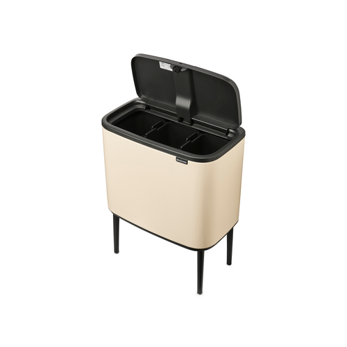 Brabantia Bo Touch Bin, met 3 binnenemmers, 3 x 11L - Soft Beige