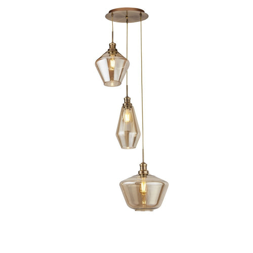 Searchlight MIA - 3-lichts cluster hangend plafond van champagneglas