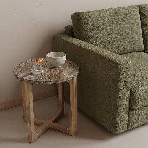 Marmeren bijzettafel Bizar - 50x50x50 cm - 50x50x50 cm