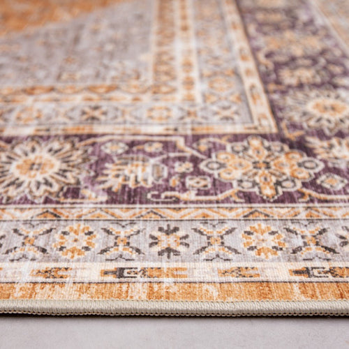 Interieur05 Vintage vloerkleed Nomad Camel/Aubergine