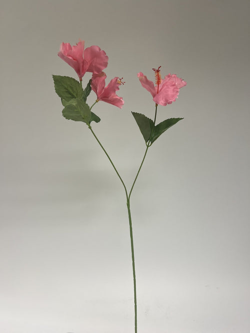 My Flowers.shop Roze hibiscus zijden bloem | Lengte 66 centimeter | Per 3 stuks - vtwonen shop