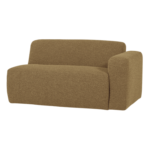 WOOOD 1,5-zits bank arm rechts Mojo Base - Bouclé - Geel/Bruin - 74x145x97
