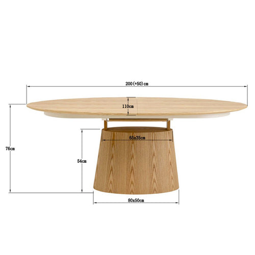 Kare Design Uitschuifbare Eettafel Benvenuto ovaal eik