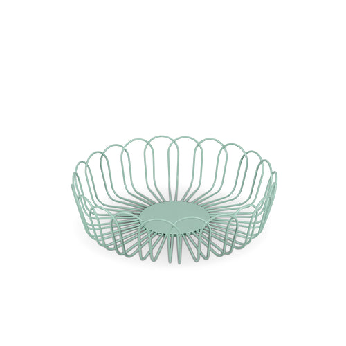 Ona - Draadmand 26,5xH7,5cm groen Flores