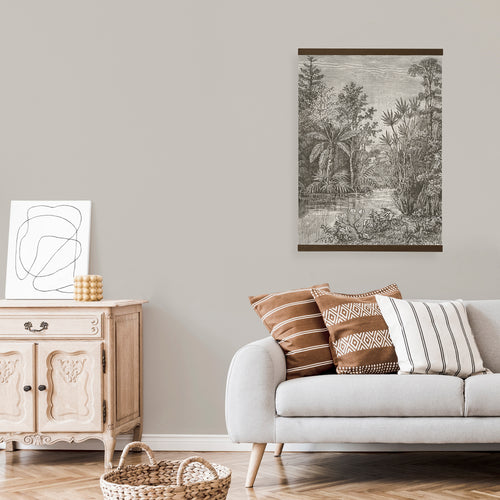 Art for the Home Hangende Poster Linnen - Jungle Landschap Sepia - 80x60cm - vtwonen shop