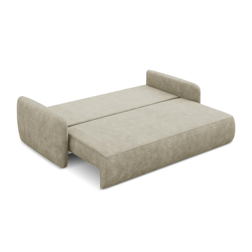 LaMiaSofa 3-zits slaapbank Corle - chenille stof - beige - 218x102x86