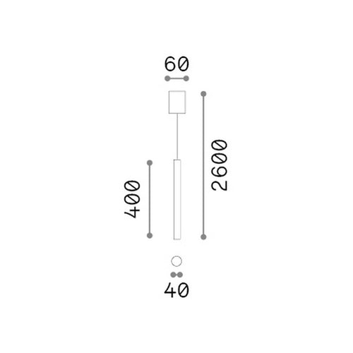 Ideal Lux LOOK 40 cm superslanke hanglamp voor aan het plafond, messing, 1x GU10 fitting