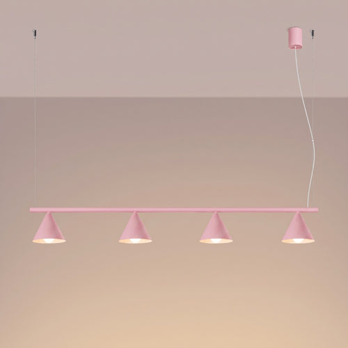 Sollux Lighting Kroonluchter NOX 4L roze - 122x14x215cm