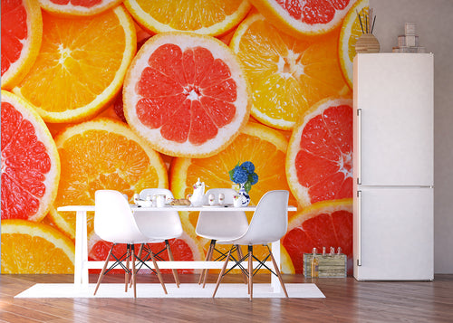 Sanders & Sanders fotobehang fruit oranje en rood - 375 x 270 cm - 600466