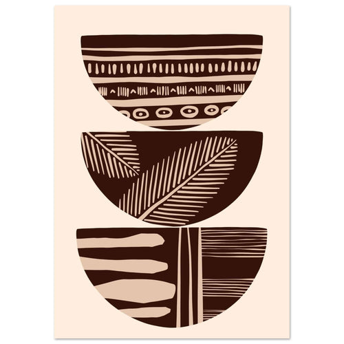 Artfulprints  Boho – Patterned stack   poster A4 21x29.7 cm - vtwonen shop