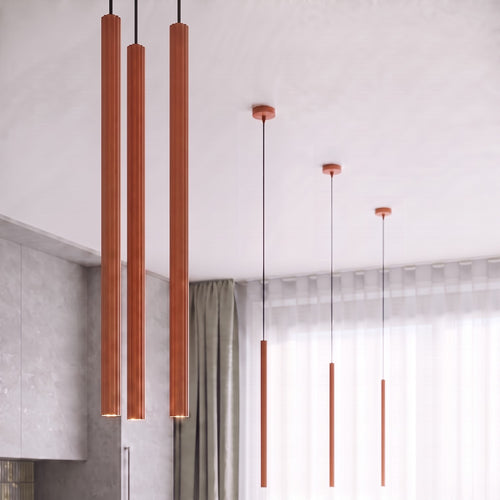Sollux Lighting Hanglamp ARCHE 3P rode oker - 20x20x120cm