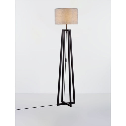 Nova Luce ARTIS Statief vloerlamp grijs, zwart E27 1x12W