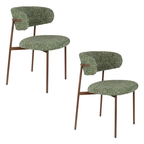 Housecraft Living Claes Eetkamerstoelen Gemêleerd Groen - Set van 2 - vtwonen shop