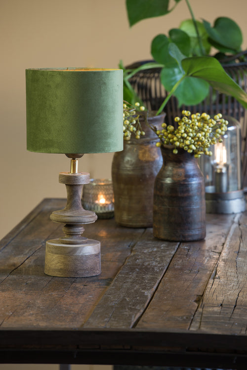 Light & Living lampenkap VELOURS - Ø20x15cm - groen - vtwonen shop