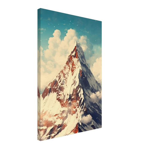 Artfulprints Canvas Top of the mountain canvas - 40x60 cm - Wit