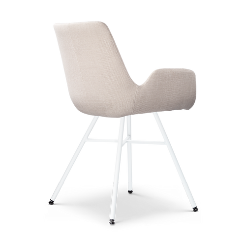 Nolon Noa-Eef Eetkamerstoelen Set van 2 - Beige - Witte Poten - vtwonen shop