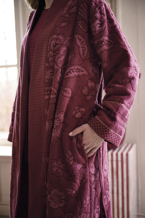 Pip Studio Badjas Jasmin Jacquard - XS - Donker roze