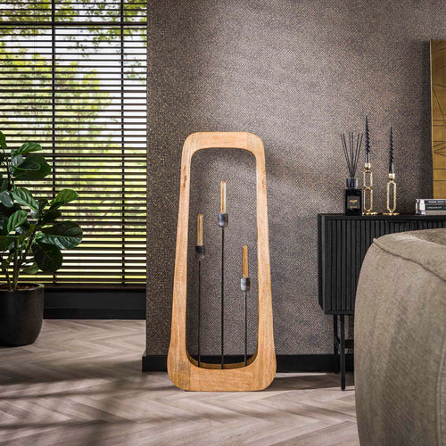 Giga Meubel Vloerlamp Bray - Mangohout Naturel - 3-Lichts - 50x14x120cm - vtwonen shop