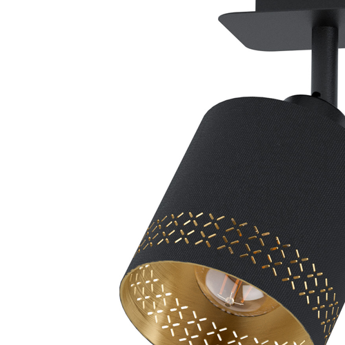 EGLO spot Esteperra - e27 - 33,5 cm - zwart/goud