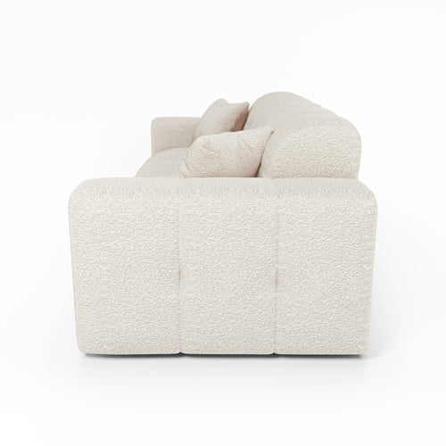 Premium Interiors - Bank COCOON - bouclé-stof crème 230cm
