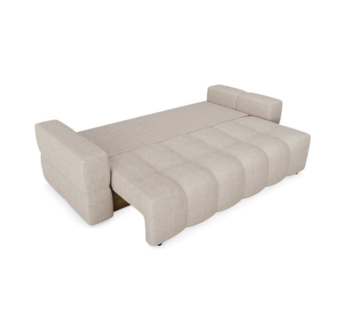 Sia Home - Rechte slaapbanken GABRIEL - Bouclette stof - Beige - 247cm - vtwonen shop