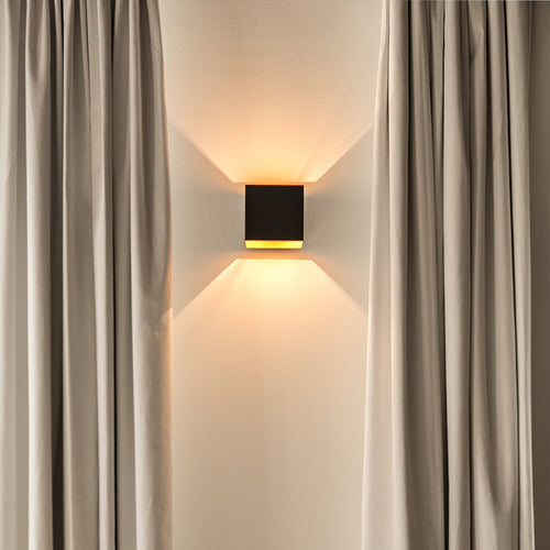 Atmooz wandlamp Gerona - zwart - Ø 12 x H 14 cm - G9