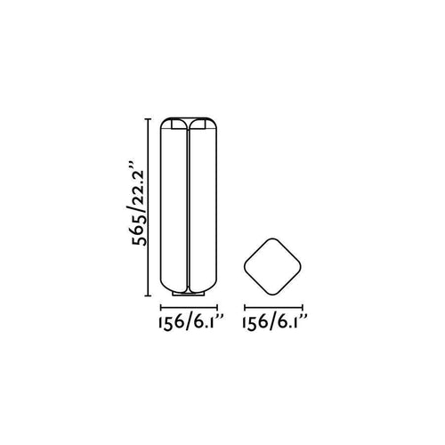 Faro Bu-Oh - LED-tuinpaal voor buiten wit, donkergrijs IP65