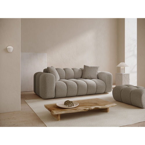 Cosmopolitan Design - Bank Treno 3-zits, chenille donkerbeige - 94x210x70cm