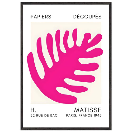 Artfulprints Poster met Lijst Matisse – Coral bloom pink   - 70x100 cm - Roze