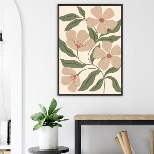 Artfulprints Poster Boho – Dusty florals   - 50x70 cm - Groen