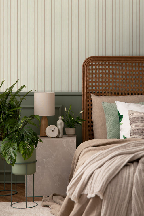 Borastapeter behang strepen donker beige - 53 cm x 10.05 m - 661053 - vtwonen shop