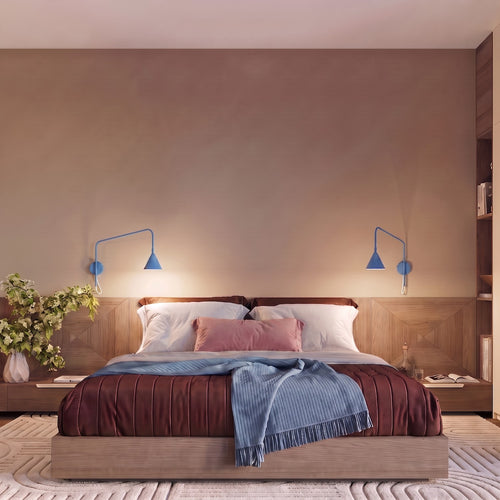 Sollux Lighting Wandlamp NOX 1 lichtblauw met schakelaar - 14x61x30cm
