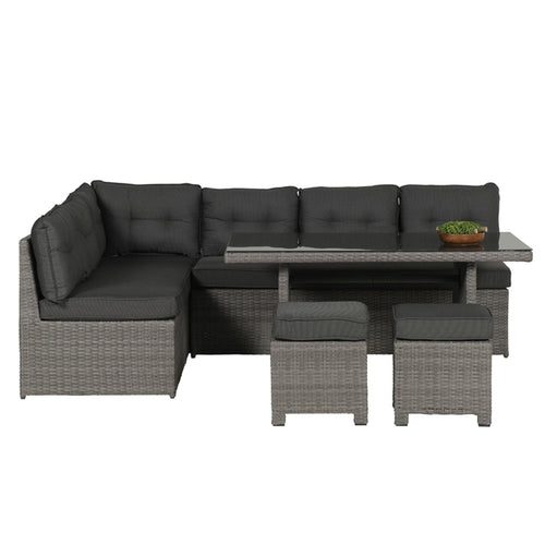 Garden Impressions Coral lounge/dining set 5-delig - organic grey