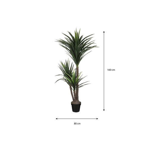 Mica Decorations Yucca Kunstplant - H160 x Ø80 cm - Groen