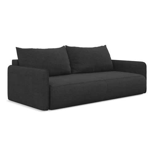 LaMiaSofa 3-zits slaapbank Palermo - chenille stof - antraciet - 216x105x86