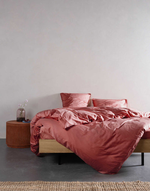 Essenza Minte dekbedovertrek - Tweepersoons – 200x200/220 cm - Dusty rose