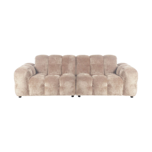 Dutchbone Hackman 3-zitsbank Velours Beige - vtwonen shop