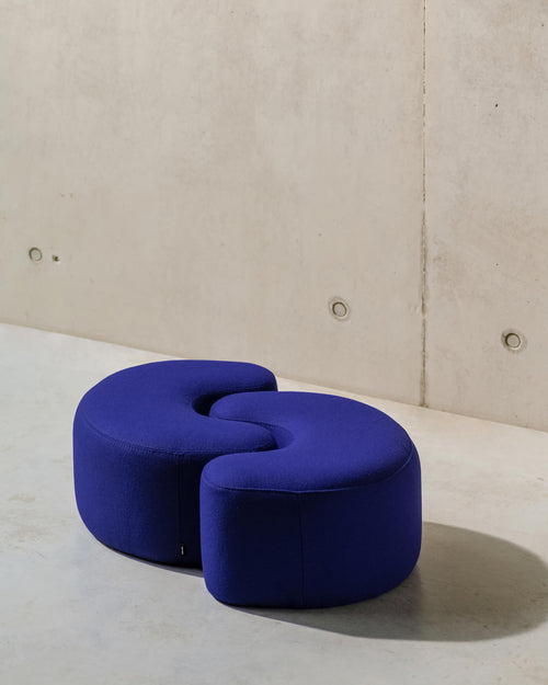 noo.ma U Pouf - Cloud Beige Bouclé, 50 x 60 x 30 cm