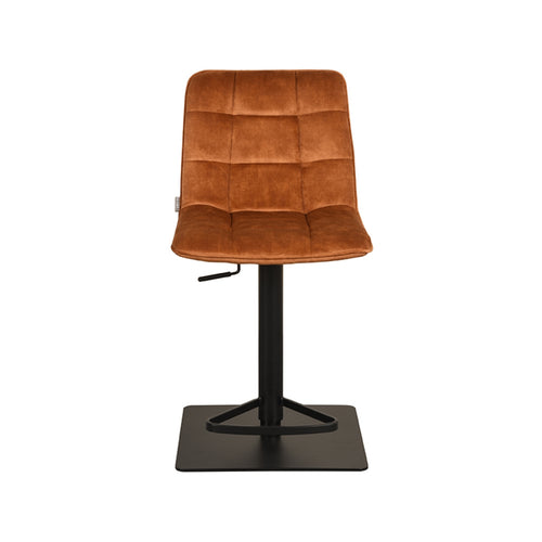 LABEL51 Barkruk Juul - Geel Velvet - Zithoogte 52–80cm