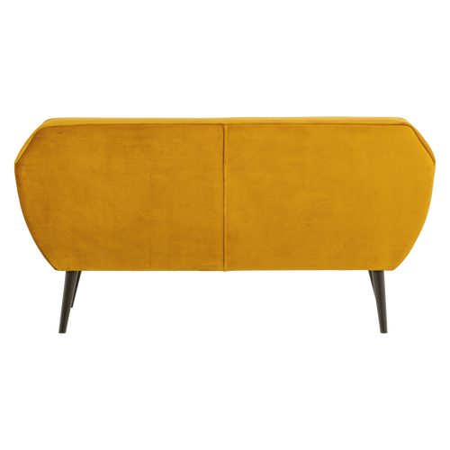 WOOOD bank 150 cm Rocco - Velvet - Okergeel - 75x150x82