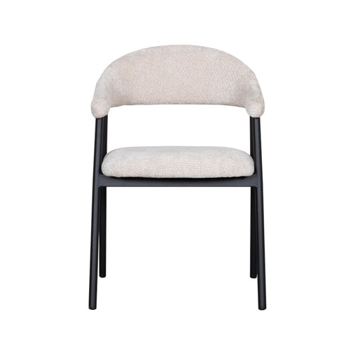 LABEL51 Eetkamerstoel Amaze - Naturel Stof - Zithoogte 50cm - Set van 2