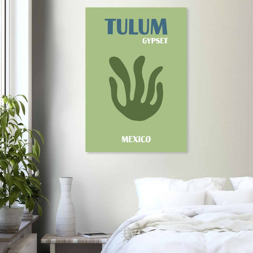 Artfulprints Poster met Lijst Mexico - Tulum Gypset   - 70x100 cm - Groen