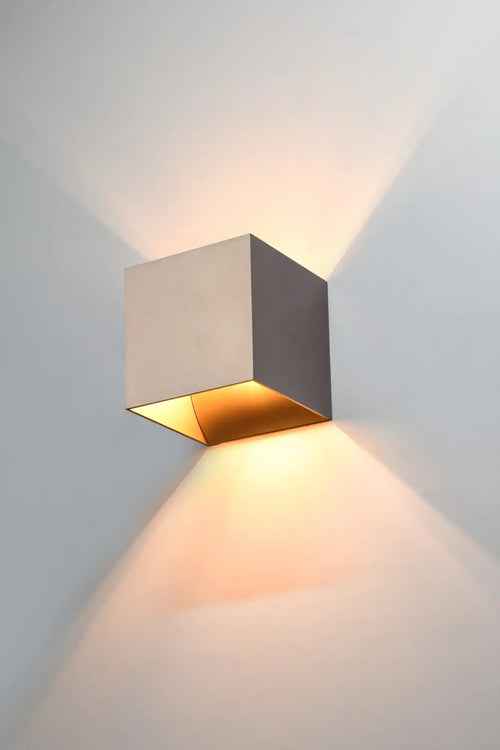 Artdelight wandlamp Gymm - 1 lichts - 10  x 10   cm - champagne