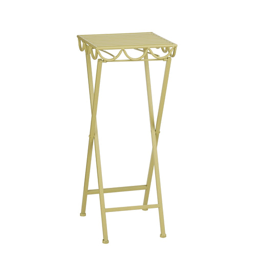 Mica Decorations Rosalie Planttafel voor Buiten - Plantenstandaard voor Kamerplanten 68 x 28cm - Inklapbaar - IJzer - Lichtgroen