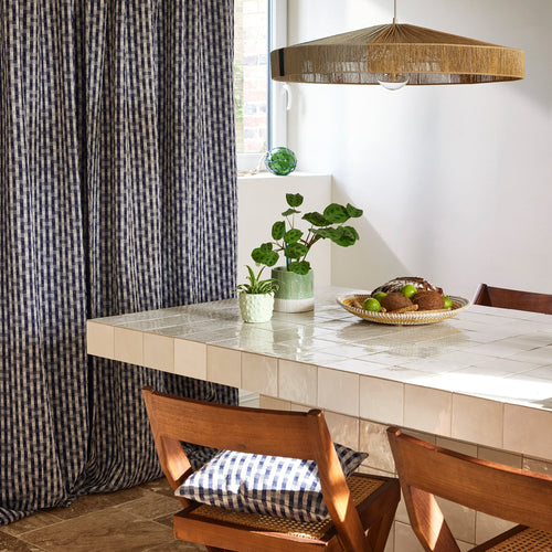 Madura Gordijn Castin natuurlijk en marien 138x280 cm