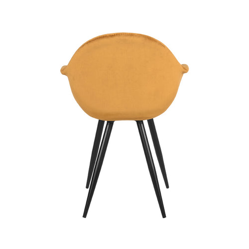 LABEL51 Eetkamerstoel Forli - Geel Velvet - Set van 2 - vtwonen shop